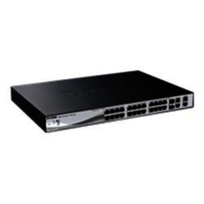 D-Link 24-Port 10/100 Smart III PoE Switch 1000BASE/SFP + 2 Gigabit